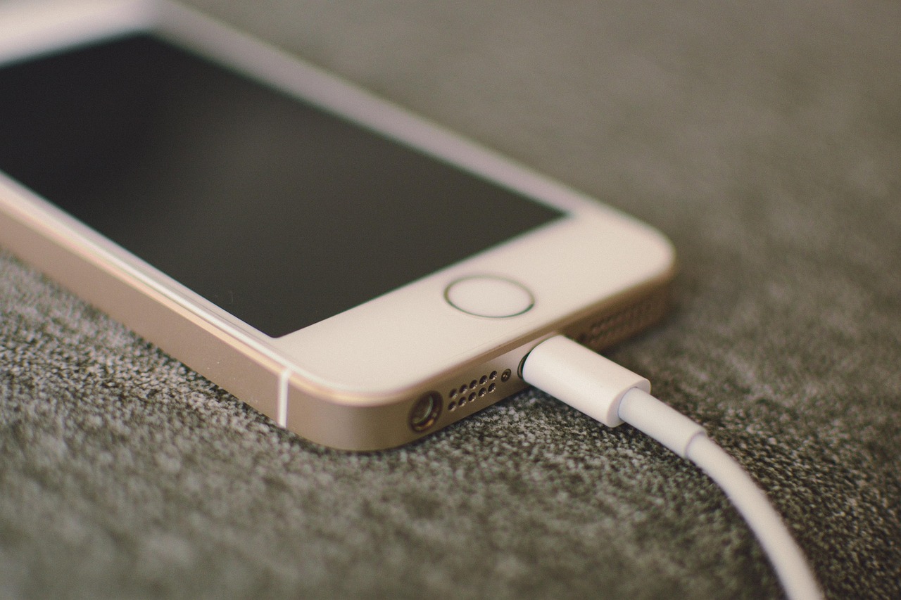 Phone charging slowly on table